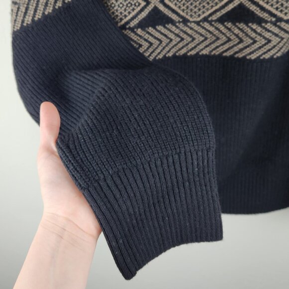 Banana Republic Filpucci Wool Blend Ribbed Asymmetric Button Neck Sweater sz L? - Picture 6 of 8